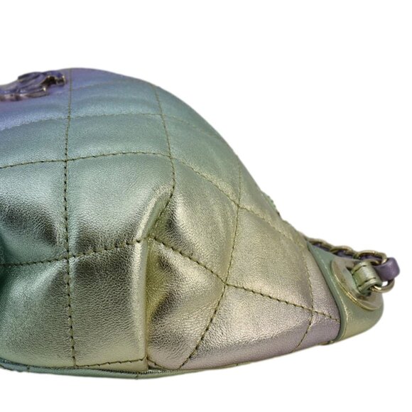 Chanel  Iridescent Rainbow Quilted Leather Bumbag Multicolor - Picture 8 of 12